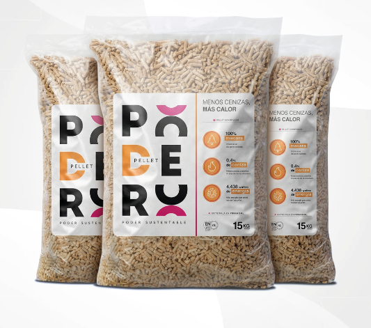 48 Bolsas de Pellet Madera 15 kg